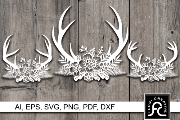 Download Horn Flower Paper Cut Design SVG / DXF - Premium Bundle
