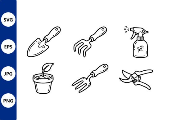 Download Vector Line Icons of Garden Tools - Garden tools Collection