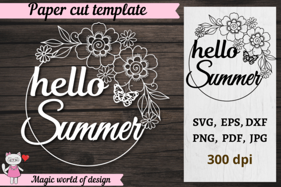 Download Hello Summer ,Flower Paper Cut SVG, - Flower paper cut Collection