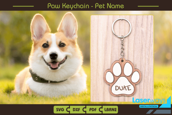 Download Dog Paw Keychain with Gluing Template - Premium Resources