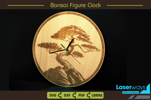 Download Bonsai Figure Wall Clock Digital File - Premium Resources