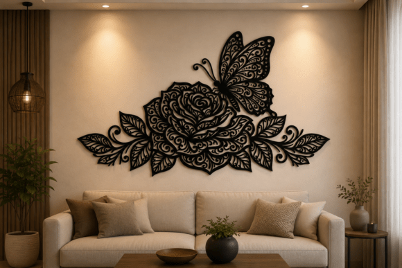 Download Butterfly Rose Laser Cut - Premium Bundle