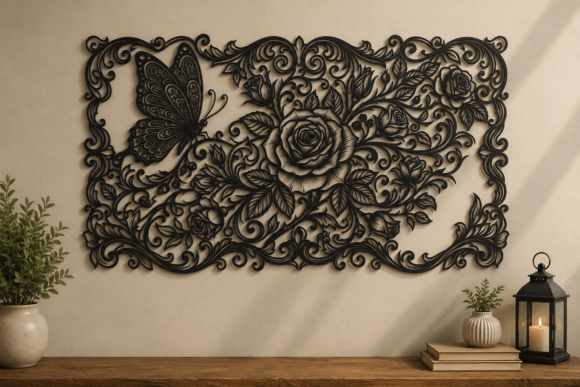 Download Butterfly Rose Laser Cut SVG - Premium Resources