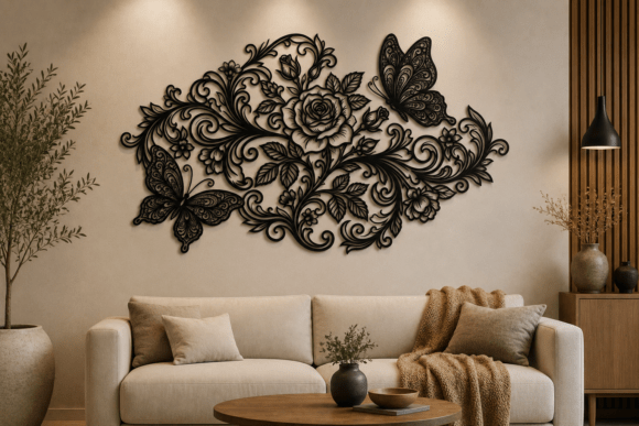 Download Butterfly Rose Laser Cut - Premium Resources